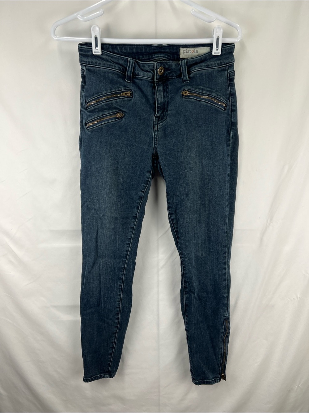 Pistola - Women’s Jeans - Dark Blue - Zipper Pocket Detail - Designer - Size 28